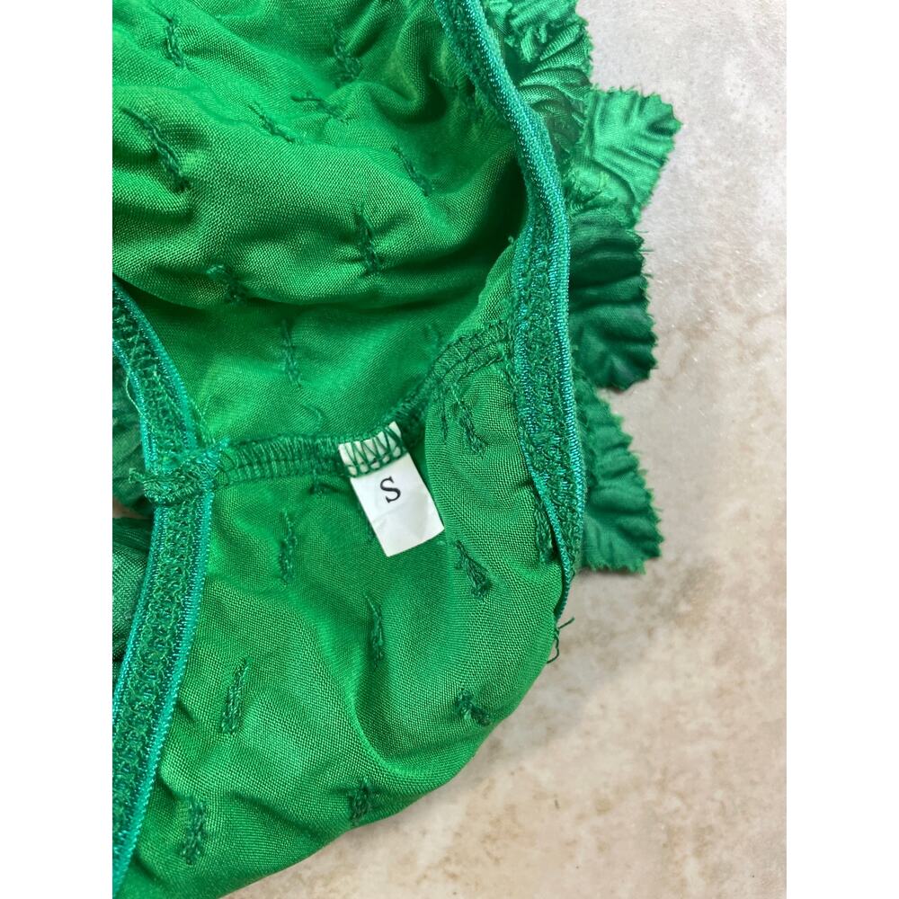 Leg Avenue Costume Size S Poison 3 Piece Green Ivy Adult Top Panty Sleeves - Picture 9 of 11